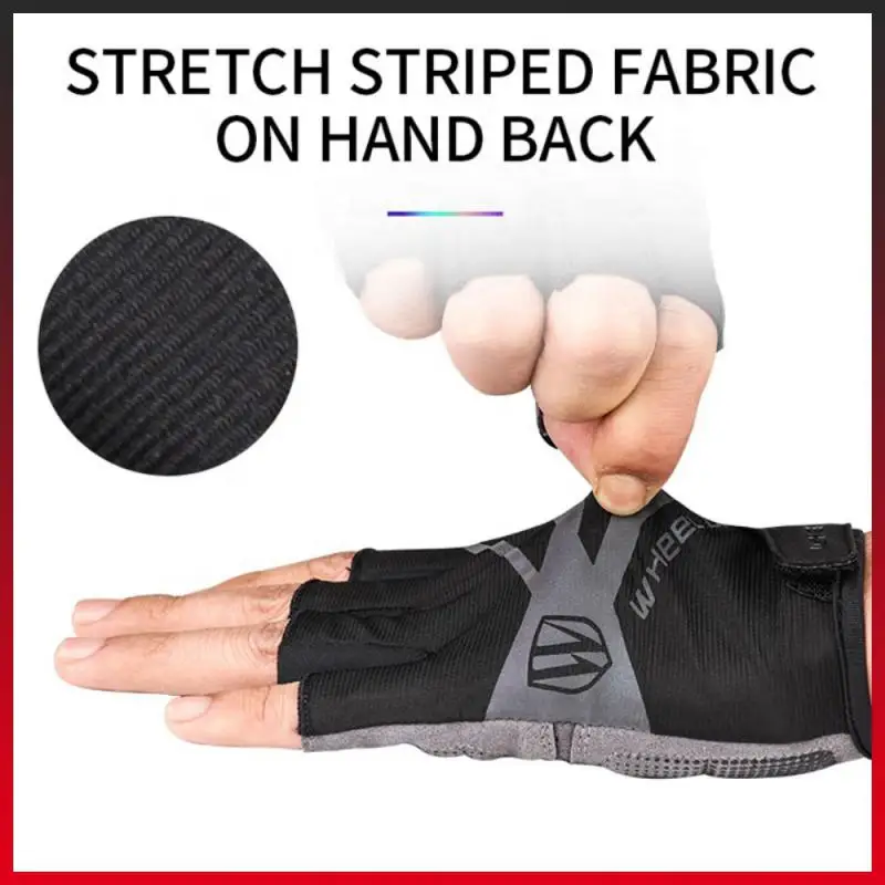 

Велосипедные перчатки с отражающим дизайном, износостойкие перчатки унисекс на полпальца, защита от солнца, эффективная защита рук, дышащие