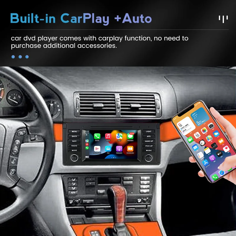 Встроенный CarPlay AUTO GPS Андроид 11 Автомобильный мультимедийный плеер для Bmw X5 E53/5 Серии E39/M5 Навигация Радио Стерео BT Wifi DSP on.