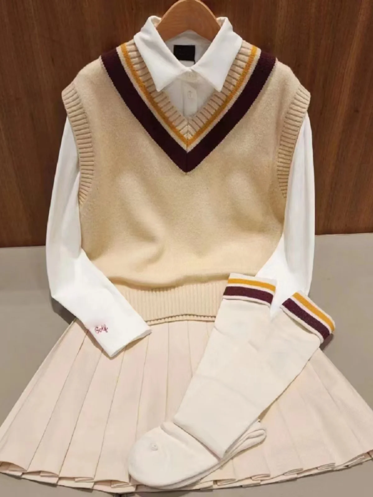 

Malb New Golf Women's V-neck Vest Knitwear Anti-pilling Sports Casual All-match