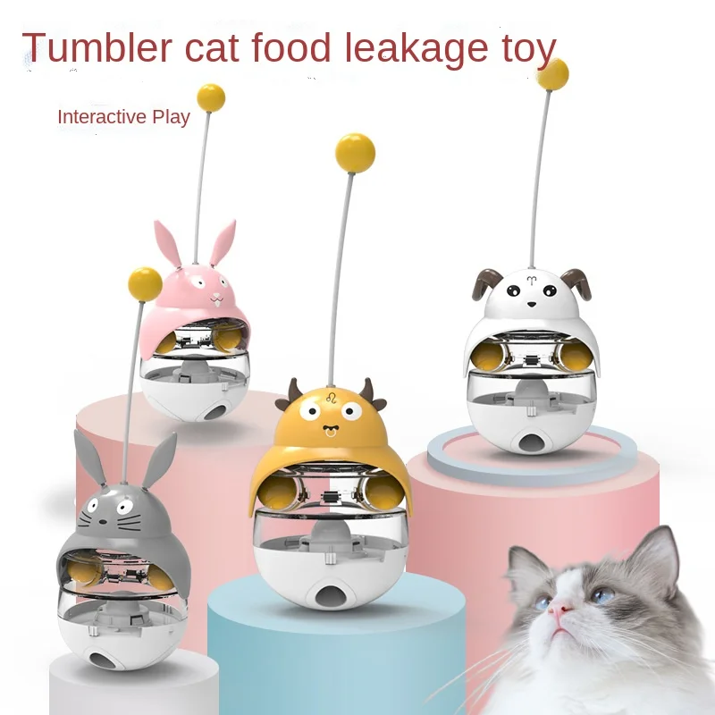 

Cat Toy Tease Cat Stick Self-Healing Artifact Leaking Food Ball Pet Cat Cat Tumbler Turntable Cat Supplies