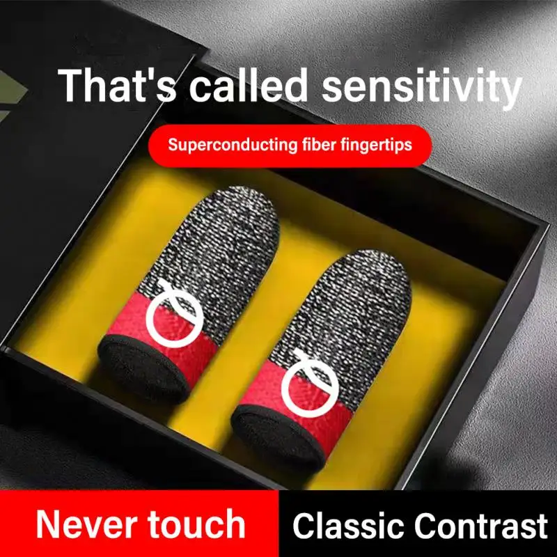 

Sensitive 2pcs Hand Cover For Mobile Games Finger Thumb Sleeve Gloves Game Sweat-proof For Gamer Game Finger Cots Non-slip