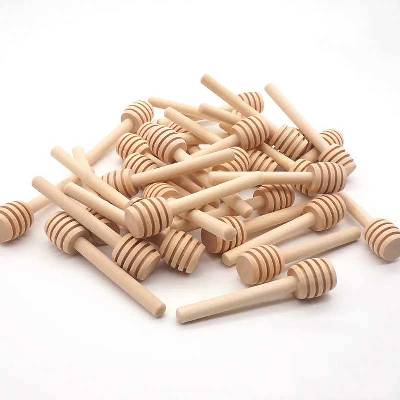 50pcs 8cm10cm Honey Stick Solid Wood Stirring Stick Take Honey Stick Coffee Milk Tea Jam Wooden Stirring Stick Honey Spoon