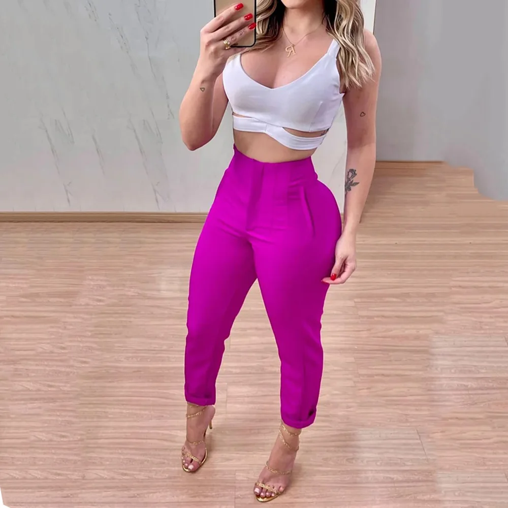 

Пляжный Повседневный Топ с круглым вырезом и брюки комплект из двух предметов комбинезон платье свободные брюки комплекты уличная одежда