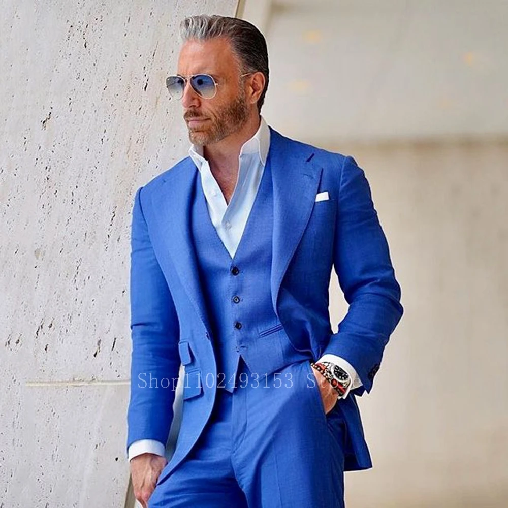 Синие Свадебные костюмы для мужчин