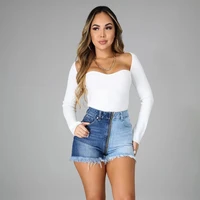 fashion trend washed colorblock long zipper denim shorts 2022 high waist street casual womens jeans plus size chic loose cowboy