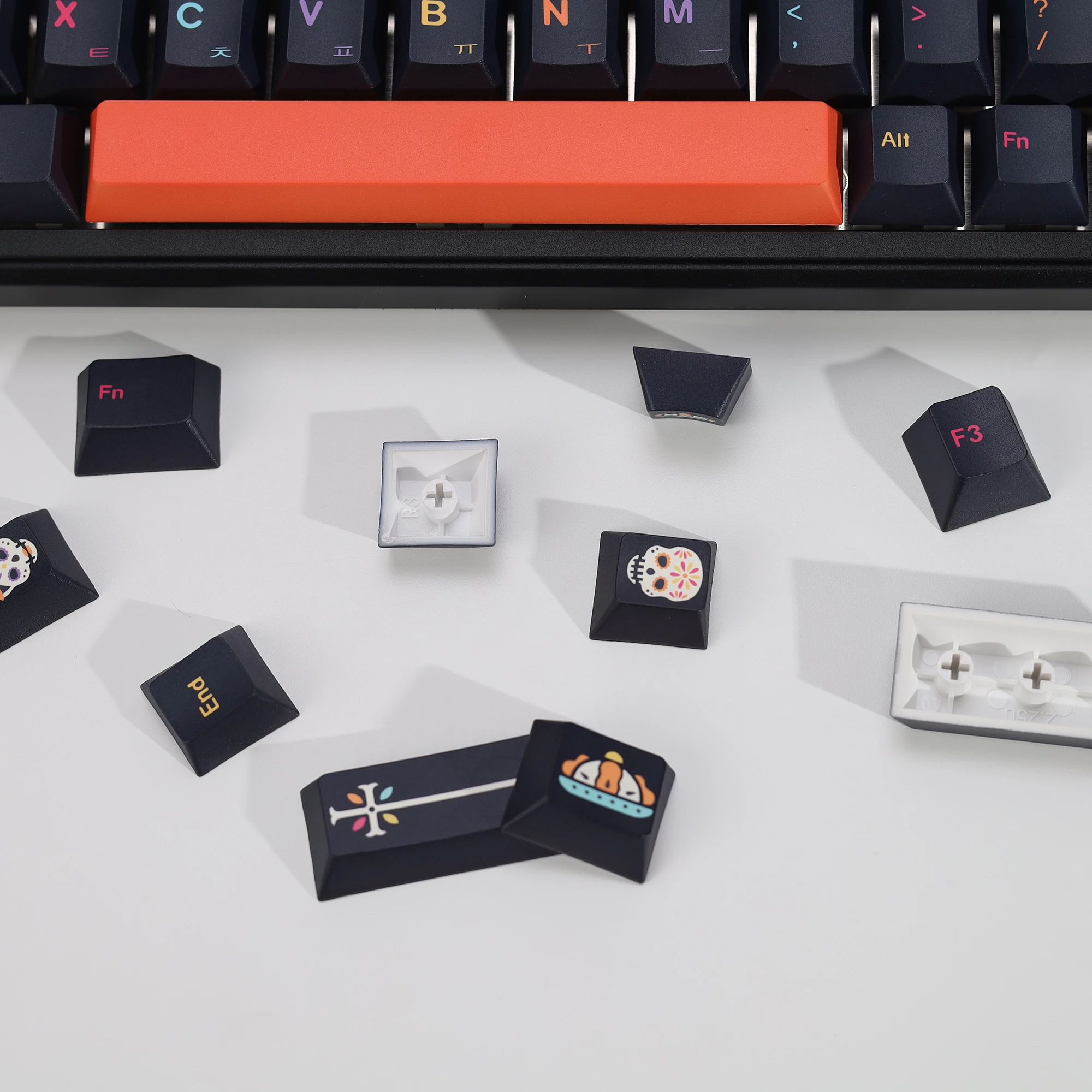 Фото Комплект кейкапов KBDiy GMK: корейские ретро-кейкапы GMK Mictlan Cherry Profile PBT ISO для магнитных переключателей, 60 клавиш, для игровой механической клавиатуры №5
