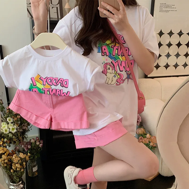 

Mommy And Me Matching Family Outfits Women's Clothing Sets Baby Girls Summer 2 Piece Outfit 2022 Mother Daughter Clothes Suit