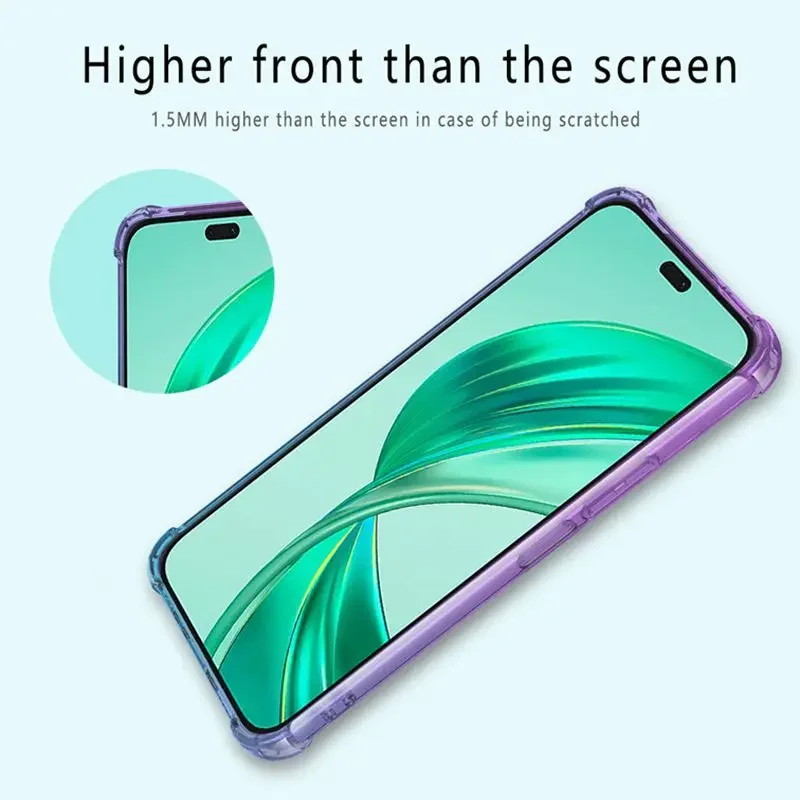 Фото Противоударный градиентный ТПУ телефон для Honor X6b X8b X7b чехол X8a X7a X6a X5 Plus X6 X8 защитный чехол Fundas Coque Capa №4
