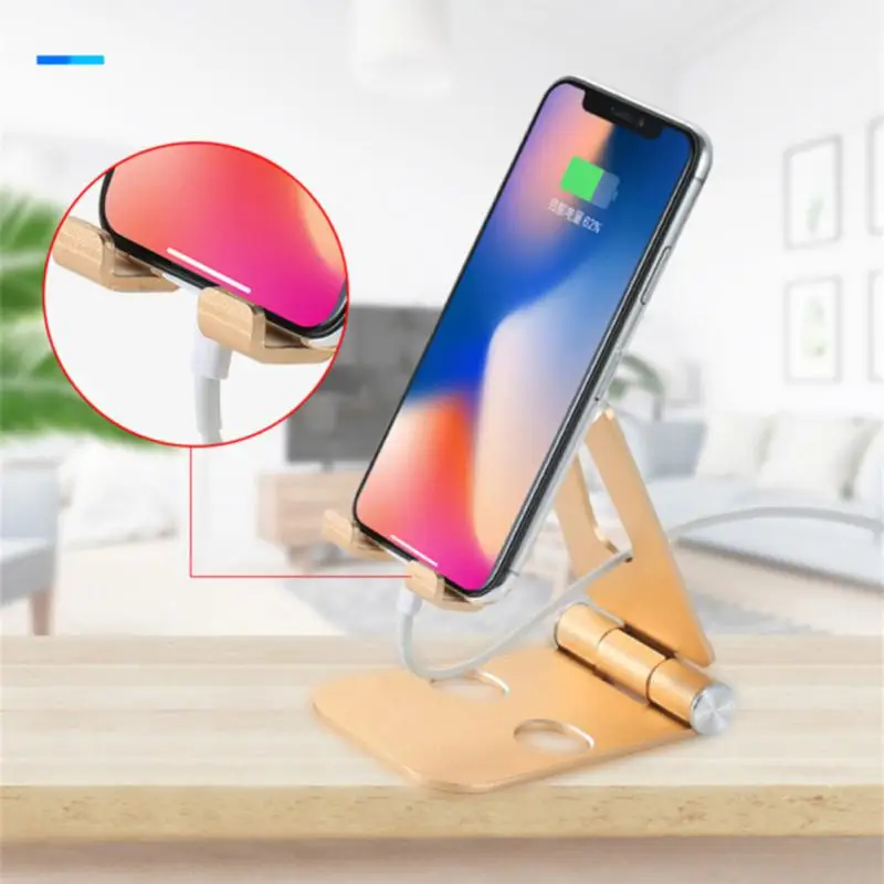 

Desktop Phone Stand Desktop Universal Mobile Phone Holder Folding Aluminum Alloy Phone Accessories Metal Bracket Convenient