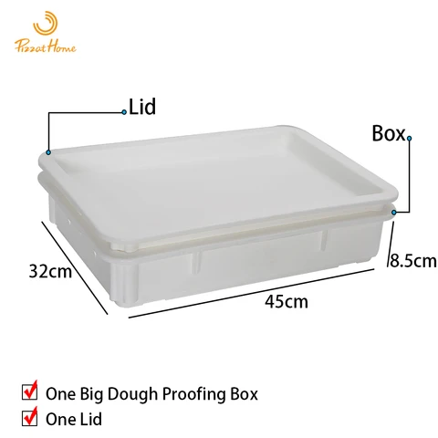 Упаковочная коробка для теста SHANGPEIXUAN для пиццы, штабелируемые лотки коммерческого качества с крышками, контейнер для теста для пиццы, пластиковый поднос для теста