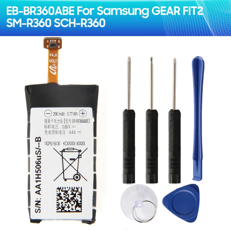 

Watch Battery EB-BR360ABE for Samsung Gear Fit2 Fit 2 R360 SM-R360 SCH-R360 200mAh Replacement Battery