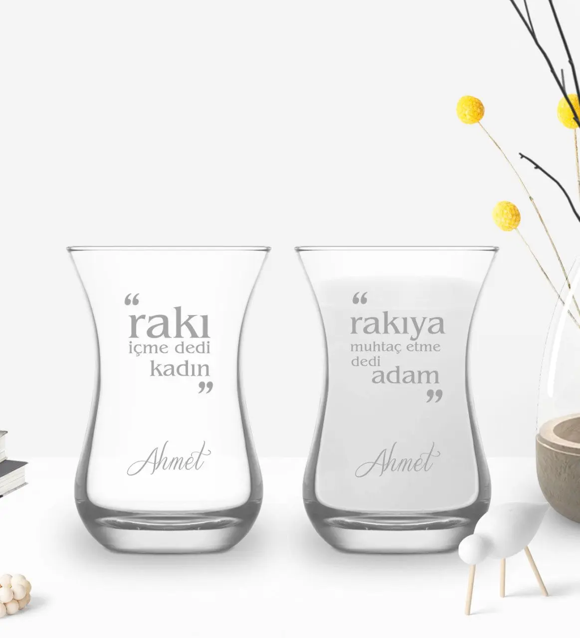 

Персонализированная чашка для чая Raki, дизайн для женщин, 2 'li Aida