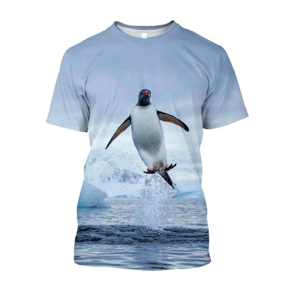 

Jumeast Animal Penguin 3D Printed Men T-shirts Iceberg Graphic T Shirt Oversized Casual Aesthetic Youth Kawaii Clothing T-shirty