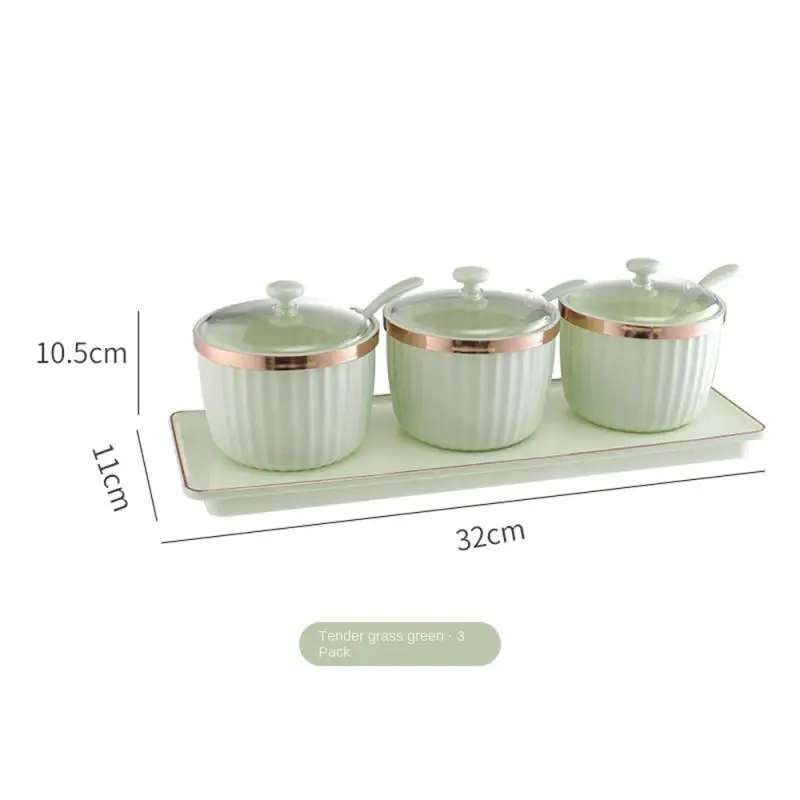 Condiment Salt Container Sesame Bottle With Lid Seasoning Box Pepper Sugar Bowl Spice Shaker Storage Jars Kitchen Gadget