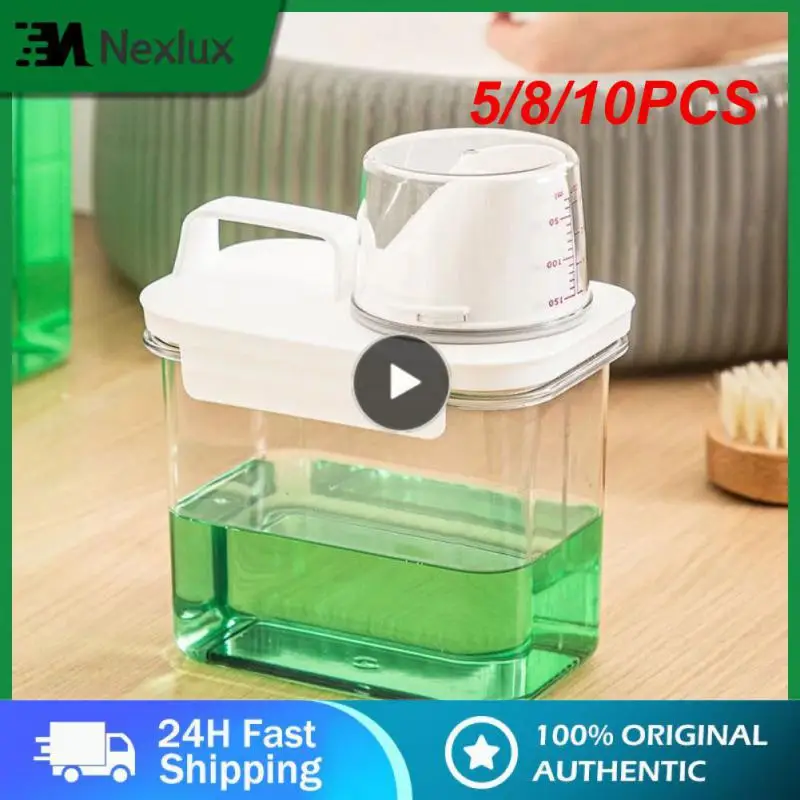

5/8/10PCS Multipurpose Detergent Powder Storage Box Leak-proof Cereal Jar Plastic Fully Sealed Bleach Bottles