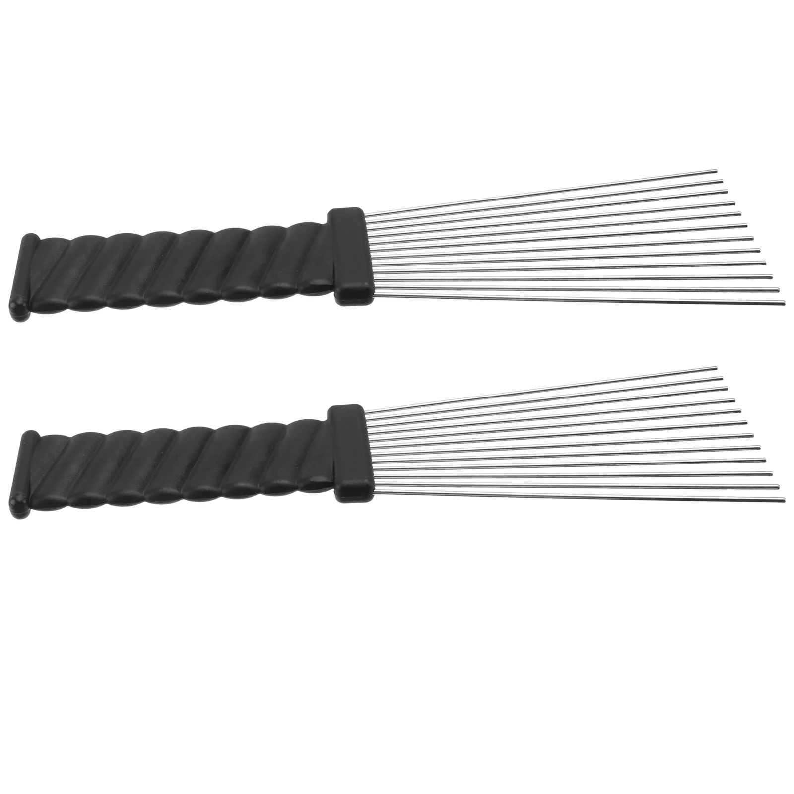 

2Pcs Afro Comb Metal Hair Pick Metal African American Hair Comb Hairdressing Styling Tool for Curly Hair