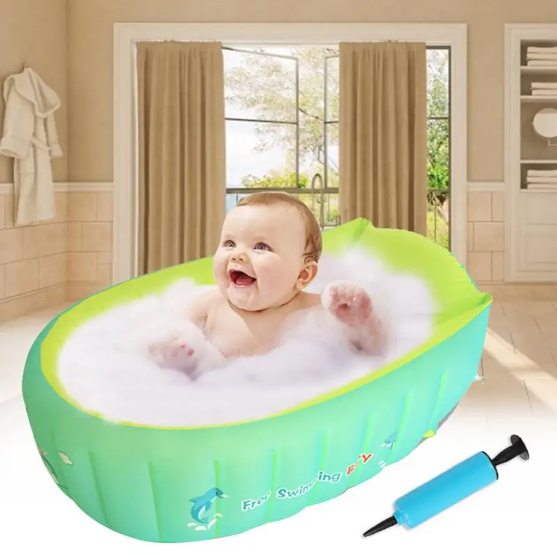 

Детская ванна надувная Ванна портативная ванна для младенцев малышей Нескользящая дорожная ванна детская душевая раковина для бассейна дл...