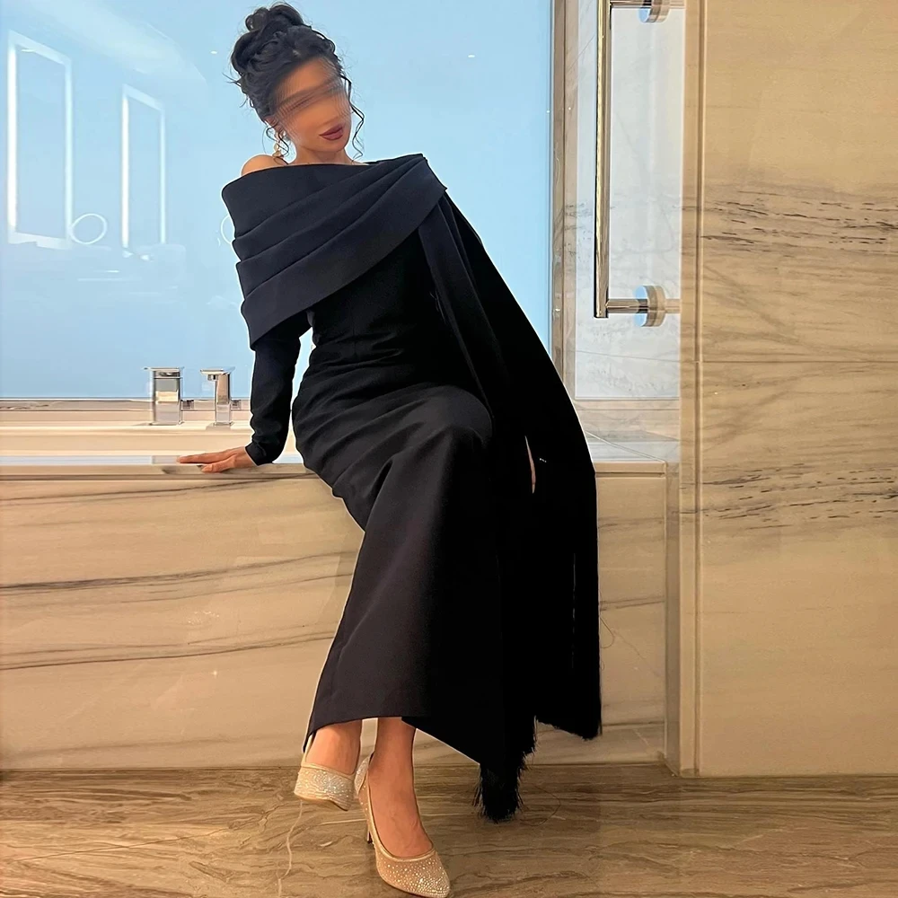 

Женские вечерние платья Дубай с длинным рукавом 2023, арабское свадебное платье с открытыми плечами, официальное платье