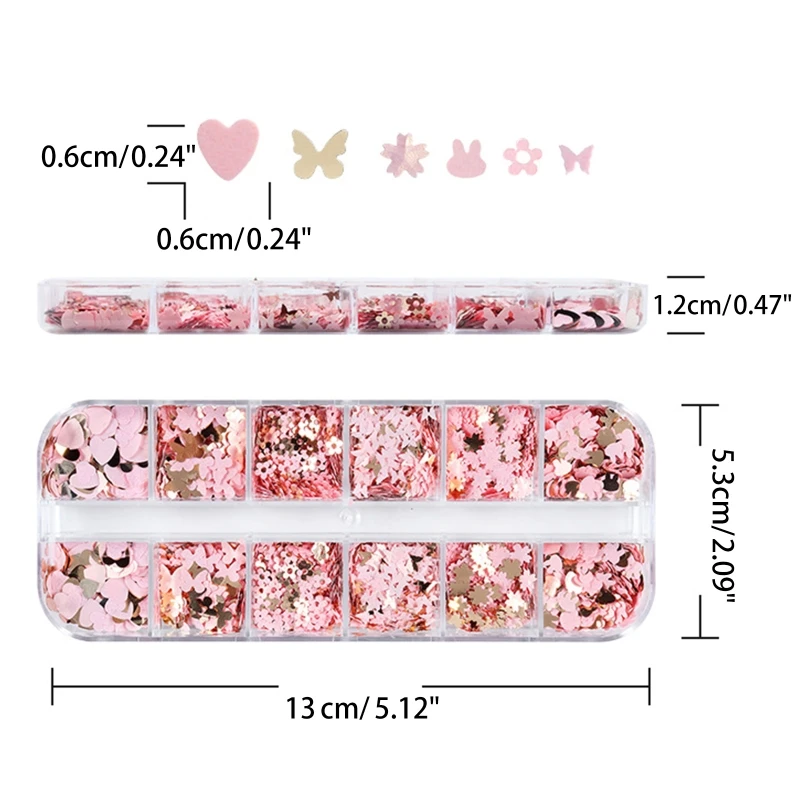 

652F Epoxy Resin Mold Filler Glitter Confetti Nail Art Stickers 3D Nail Art Sequins Glitter for Epoxy Resin,Jewelry Making