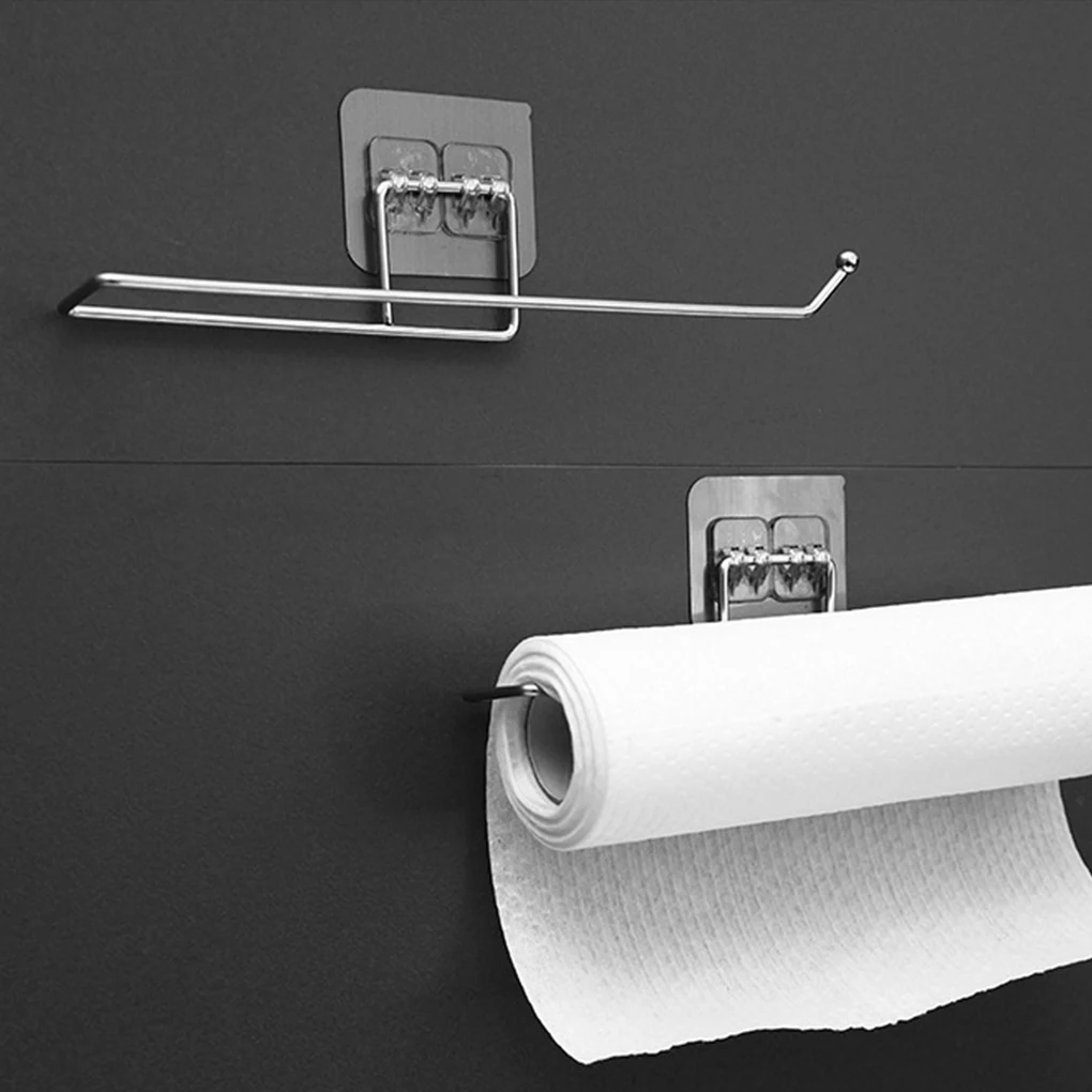 

Держатель для хранения бумажных полотенец, настенный самоклеящийся держатель для полотенец, стеллаж, органайзер для ванной, туалета