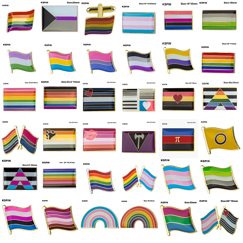 

LGBT Pride Badge Transgender Gender Fluid Aromantic Genderqueer Pansexual Bisexual Asexual Nonbinary Lipstick Lesbian Polyamorou