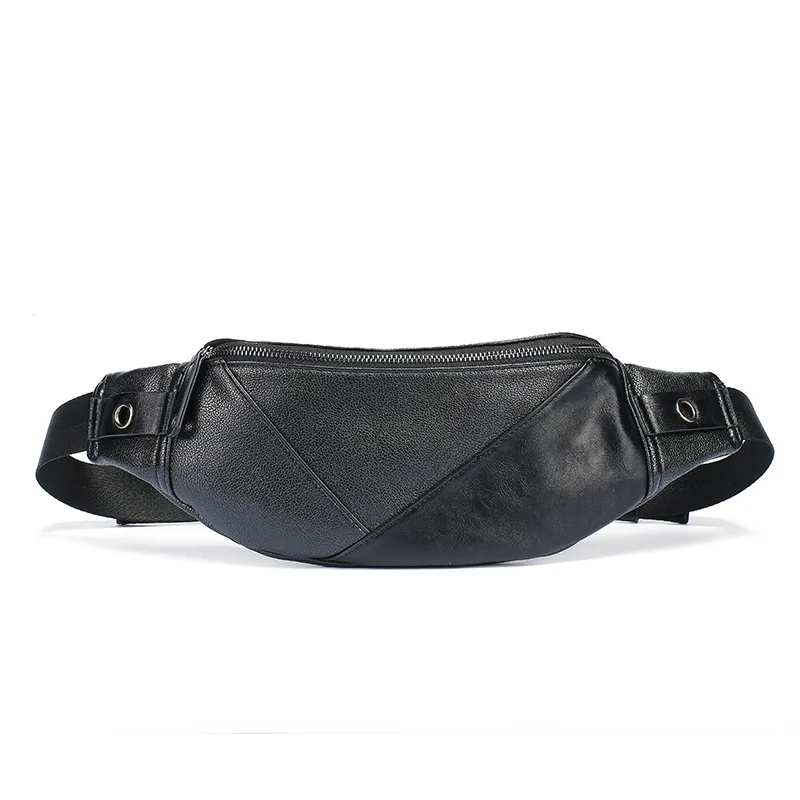 

Men Chest Bag Waterproof PU Leather Multifunction Shoulder Crossbody Bag Leisure Simple Mobile Phone Bag For Male