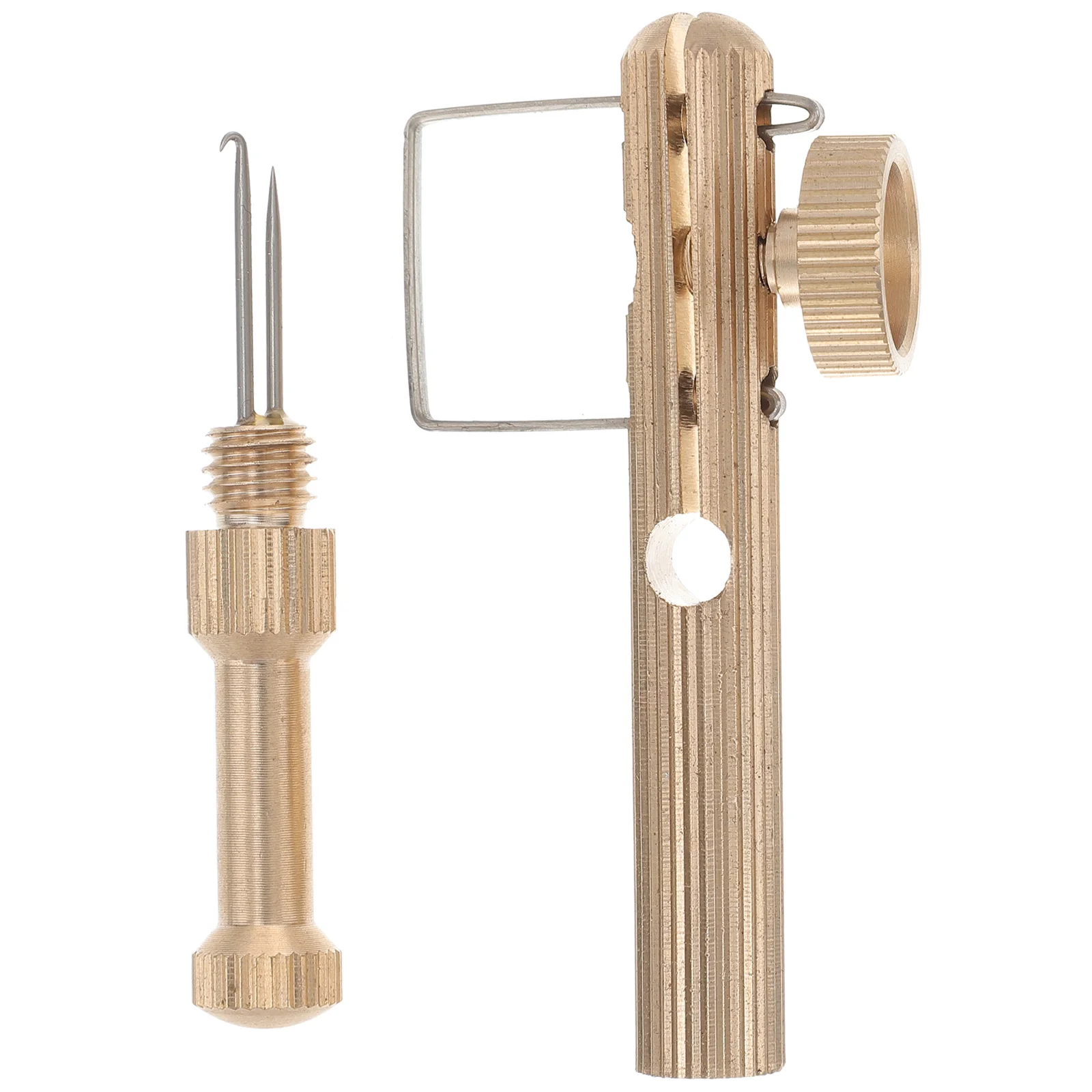 

1pc String Knotter Hand-perated Effective Copper Portative Hook Device for Outdoor