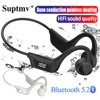 bone conduction earphones wireless bluetooth 5 2 waterproof run sports headphones noise reduction magnetic headsets with mic u9