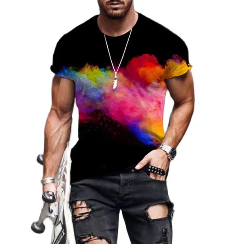 

Футболка мужская с коротким рукавом и принтом 3d