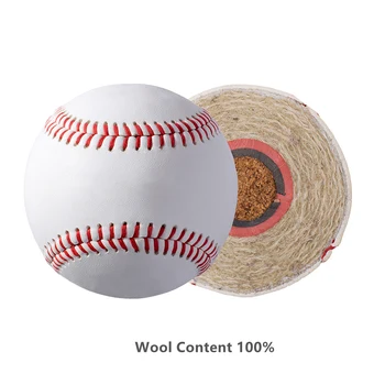 PRO Wool Baseball Top Quality Baseball Cowhide Leather Inside Wool Content 2 Pcs 1