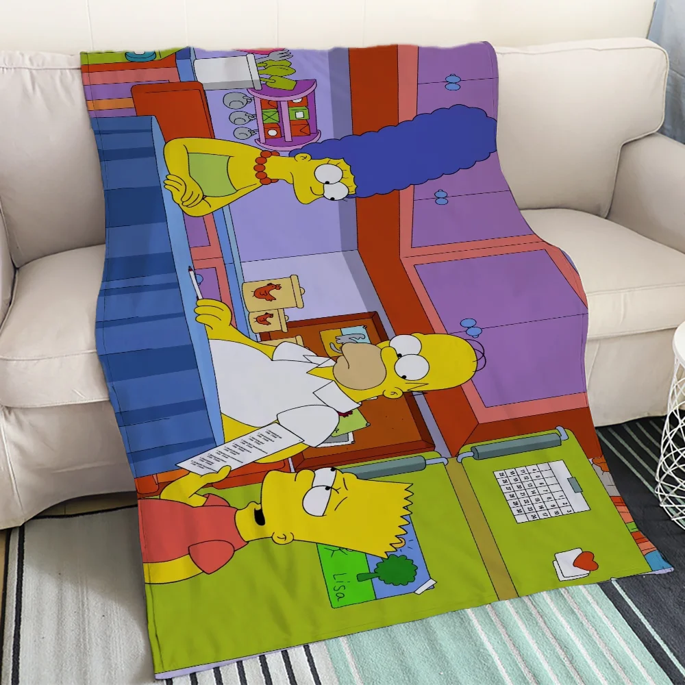 Роскошное Фланелевое Одеяло С Узором S-Simpsons Мягкое Постельное Белье