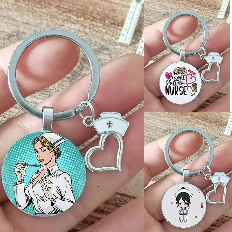 

New Doctor Keychain Medical Keyring Nurse Hat Keychain Doctor Gift