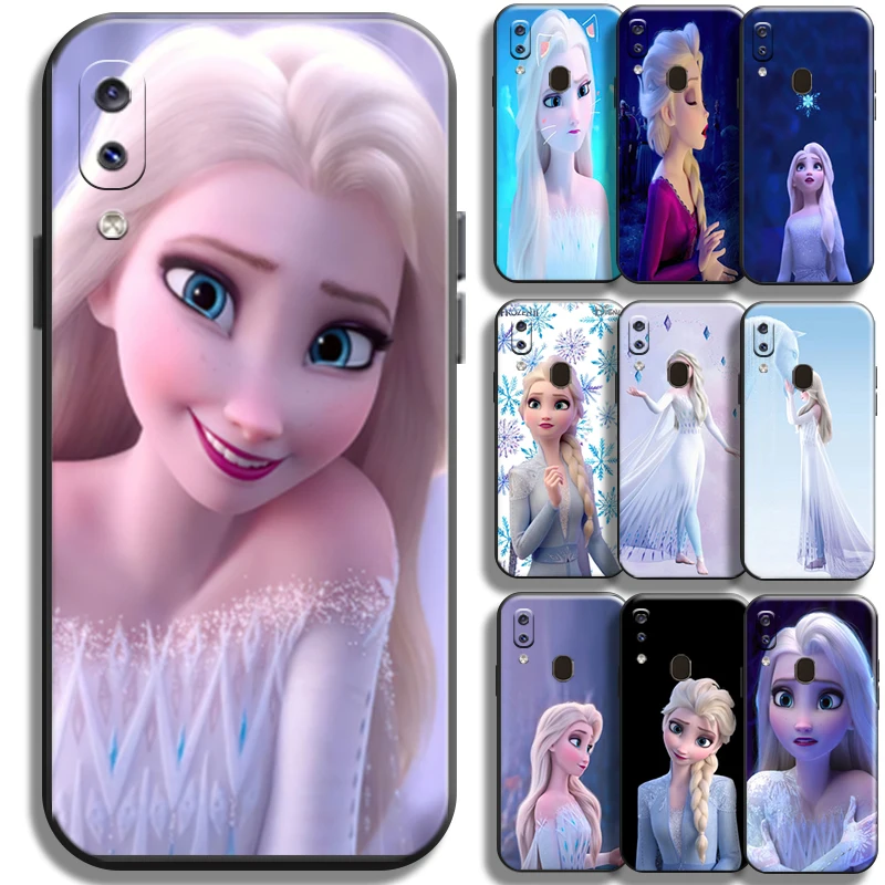 

Frozen Cute Pretty Elsa Anna For Samsung Galaxy A20 A20S Phone Case Soft Black Carcasa Liquid Silicon Coque Cases Back