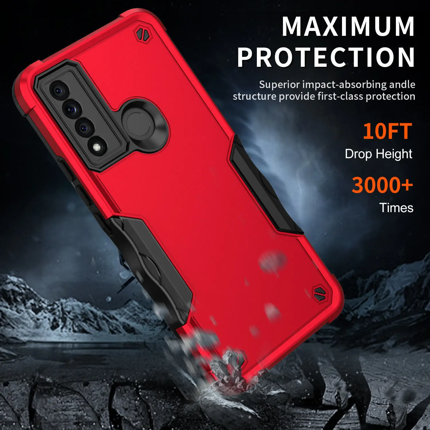 

For TCL 20 XE Heavy Rugged Drop Cover Ultra-thin Shockproof Mobile Case