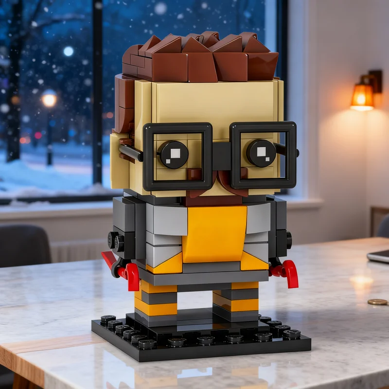 Фото Набор из 160 деталей MOC Gordon Freeman Half Life Brickheadz: креативный конструктор для сборки, премиум-игрушка в подарок для строителей №1
