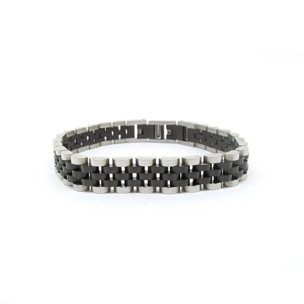 Черно-белый стальной браслет Welch потускнеющий высококачественный и модный