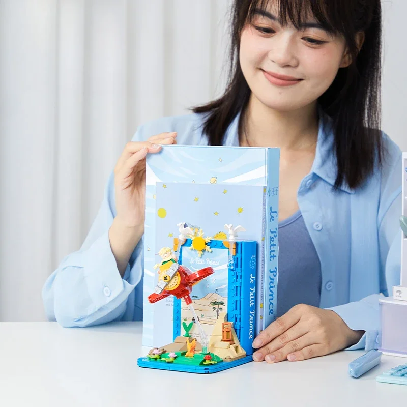 Маленький принц самолёт книжка в сборе строительные блоки коллекция игрушек