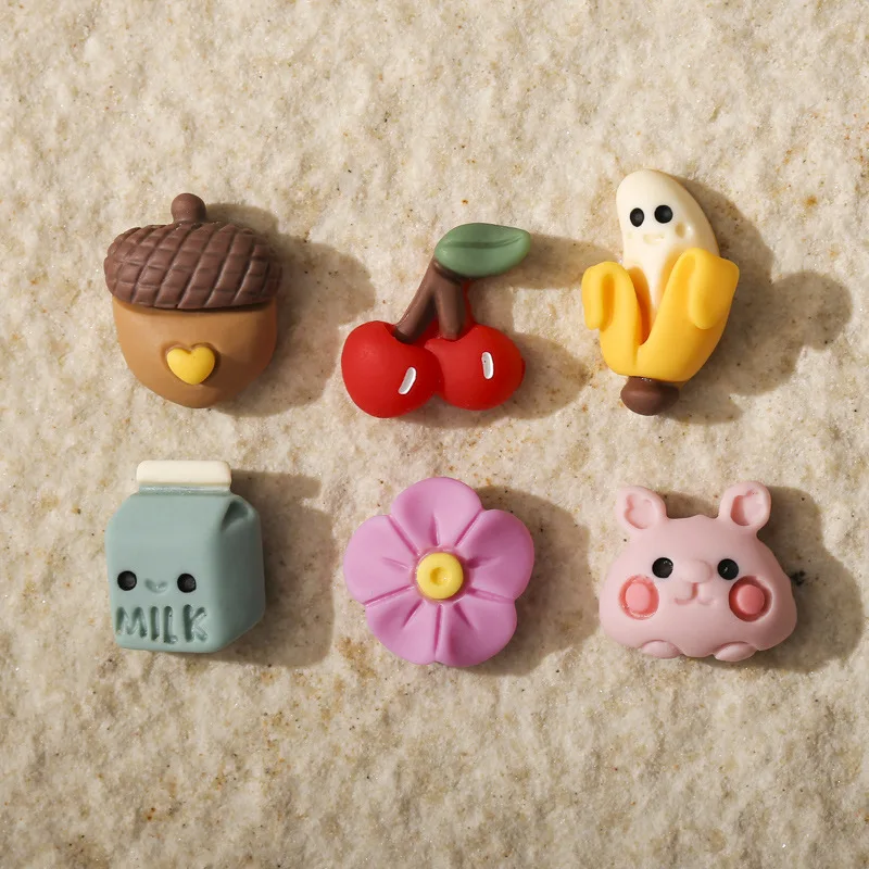 

20PCS Cute Pig Cherry Nail Rhinestones Nail Art Decorations Trendy Resin Cartoon Nails Art Charm Fashion Jewelry DIY Accessories