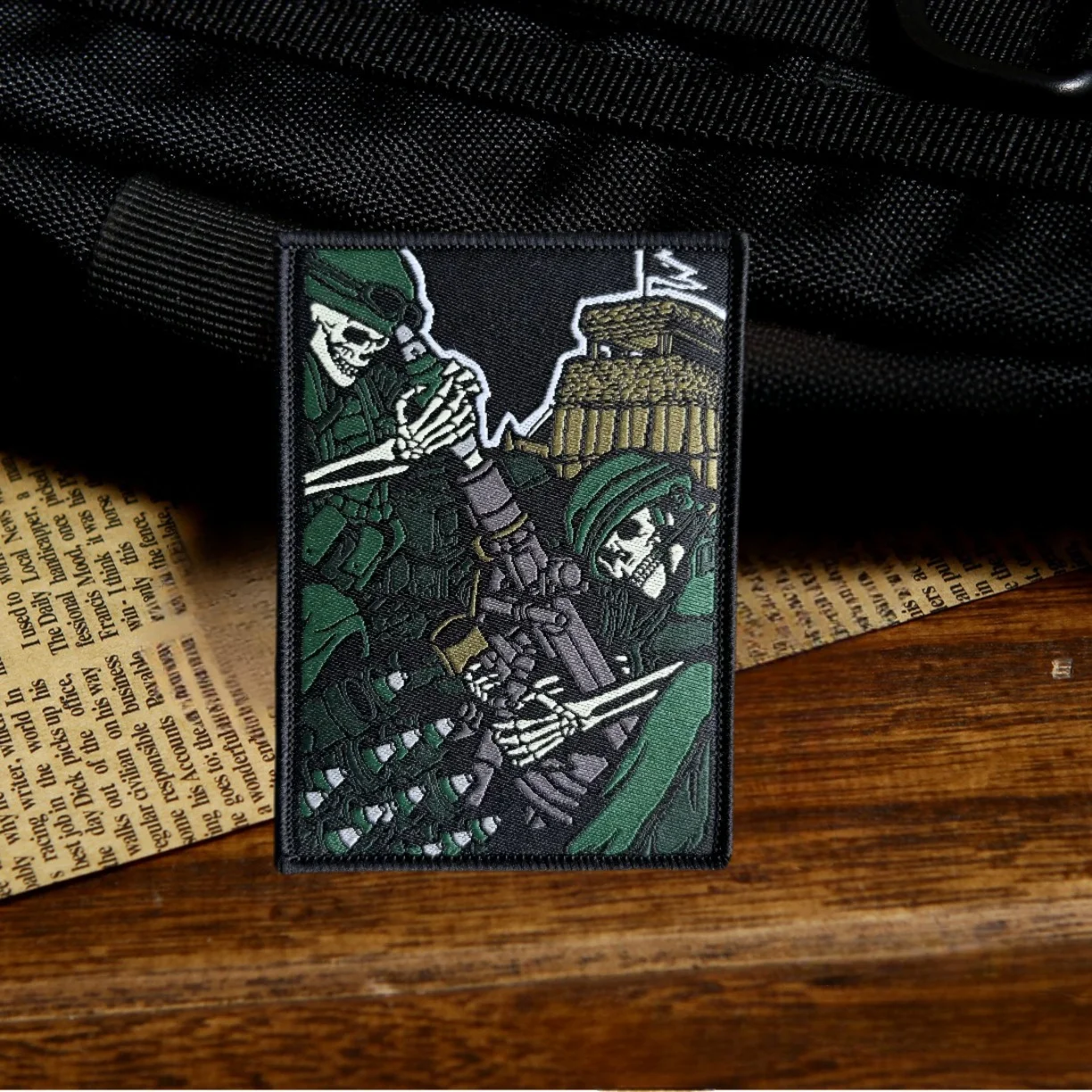 Тактический значок с черепом солдатиком для морального духа нашивка крючком и