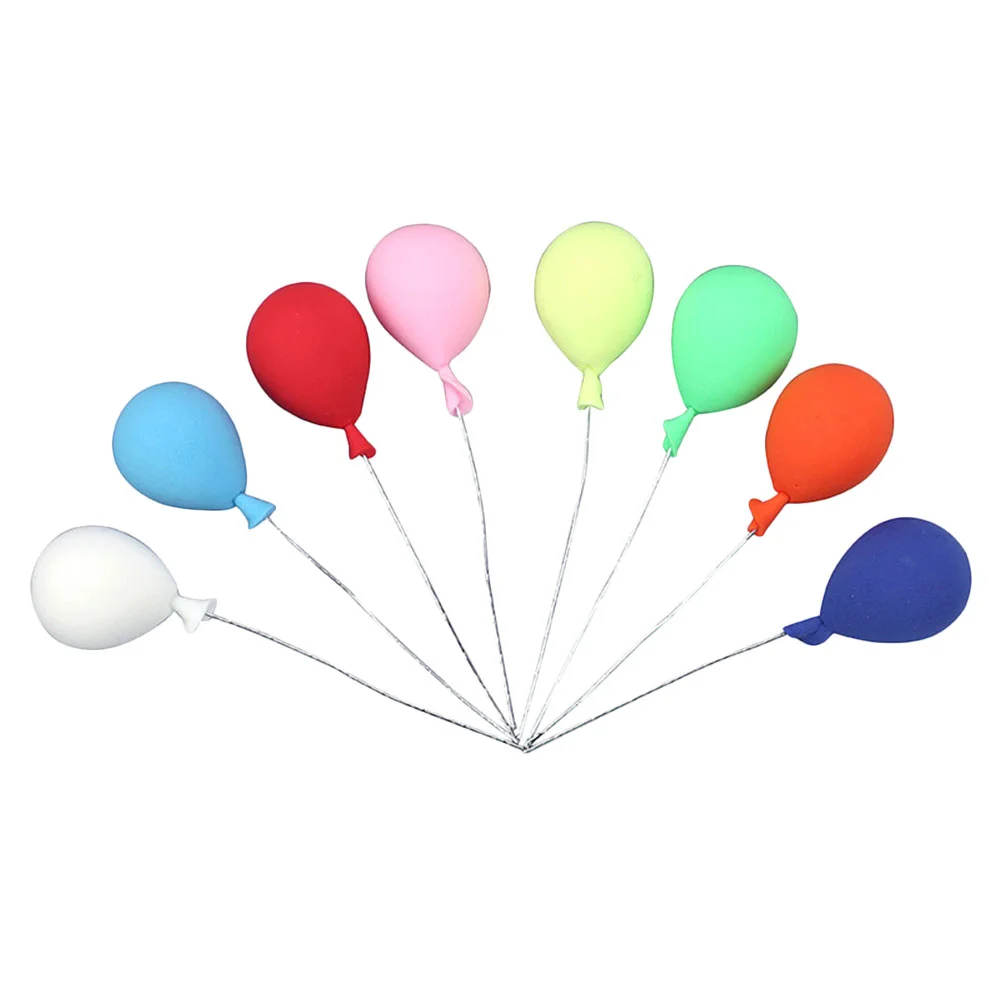 

8 Pcs Mini Model Balloon Delicate Balloons Miniatures Exquisite Accessories Dolls House Decor Adorable Models Clay Dessert