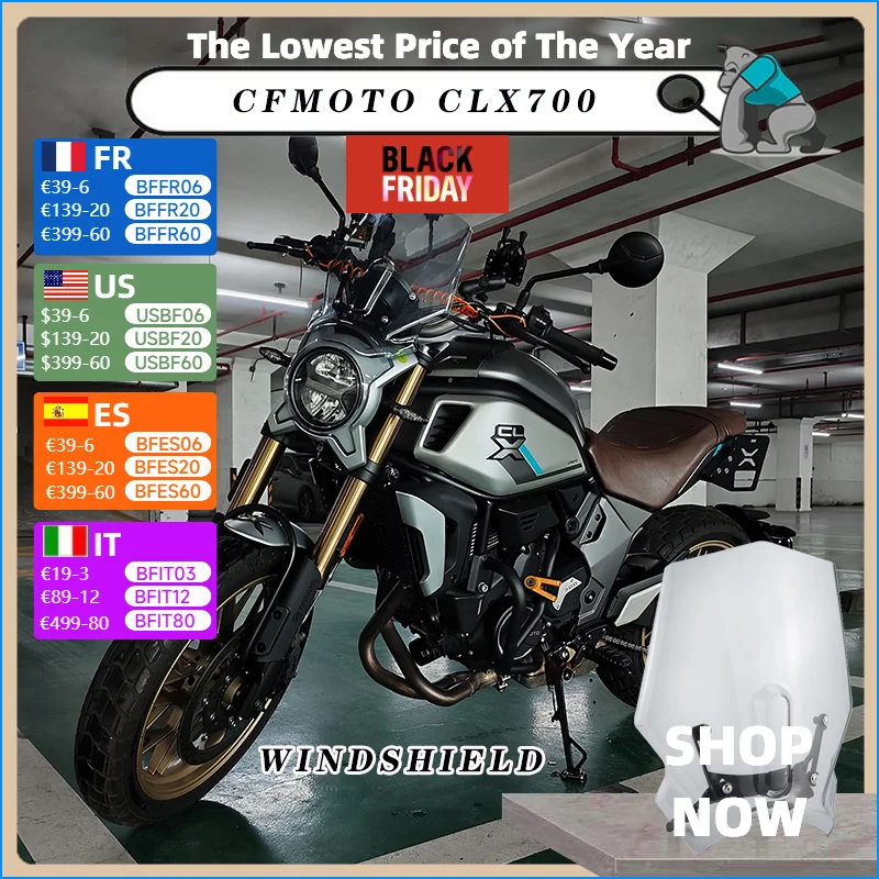 Ветрозащитный экран для мотоцикла ветрозащитный CFMOTO CLX700 CF700 CLX ABS защита от ветра