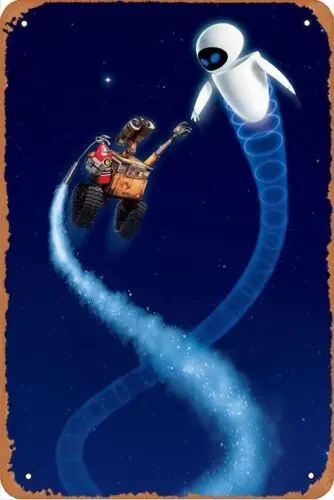 WAL L.E Eve наука анимация Популярные кинопостеры (3) винтажные металлические