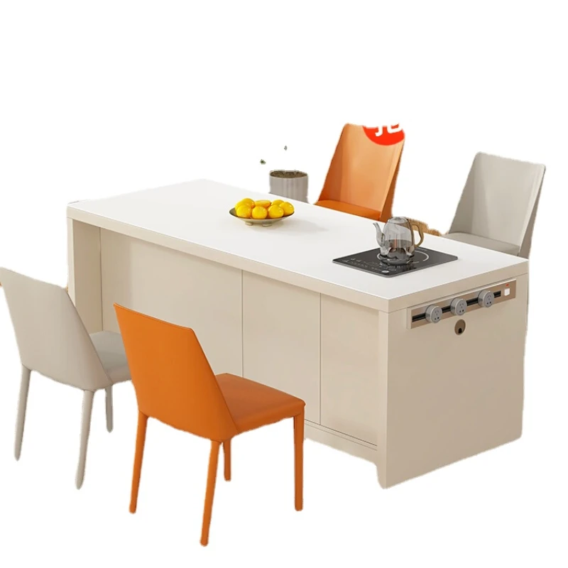 

ZC французский кремовый стиль, каменная тарелка, обеденный стол, островный стол, домашний обеденный стол