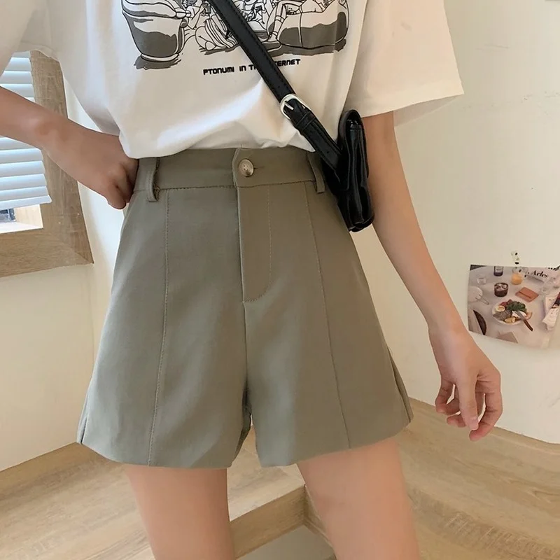 

Women's Summer New Korean Version Loose and Thin Wide-leg Shorts All-match High-waist Casual Suit Shorts Women's Hot Pants