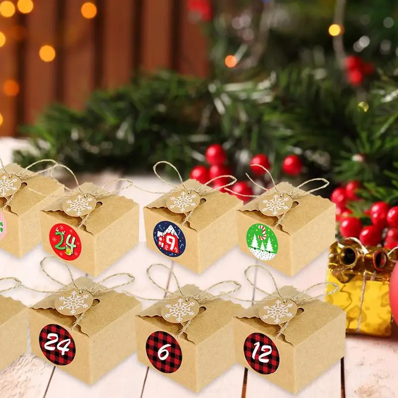 

Пустые коробочки с календарем для наполнения 2022 года, коробка с календарем для нахождения на Рождество, для заполнения 24-дневного обратного...