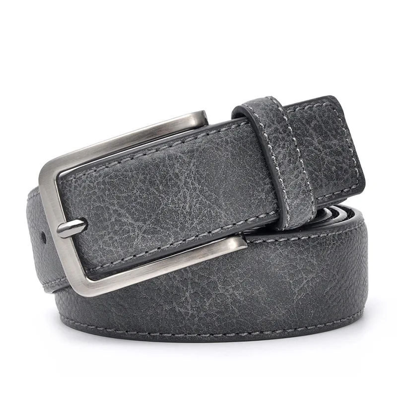 2023 New Men's Belt Luxury Classic Retro Men's Alloy Belt Casual Leather Belt Men Pin Buckle Business Jeans Pu Belts