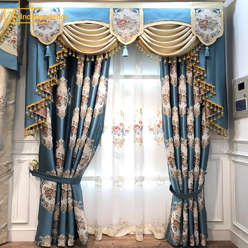 

Curtains for Living Dining Room Bedroom European Style Fabric Simple and Elegant Thickened Blackout Chenille
