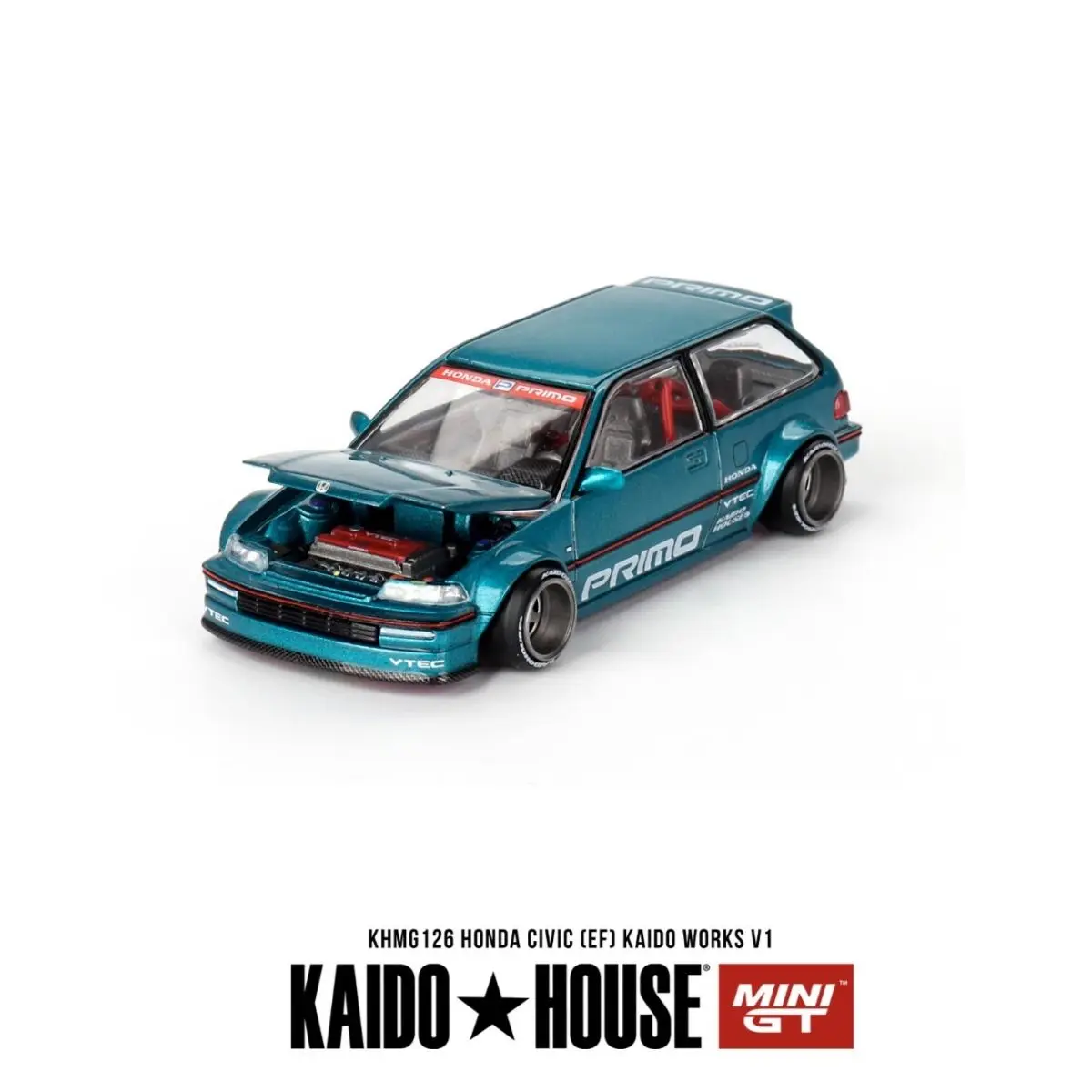 Kaido House + MINIGT Civic (EF) Works V1 KHMG 126 литая под давлением модель автомобиля