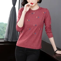 100 cotton t shirt woman 2022 new fashion spring women shirts long sleeve t shirt woman korean style shirt