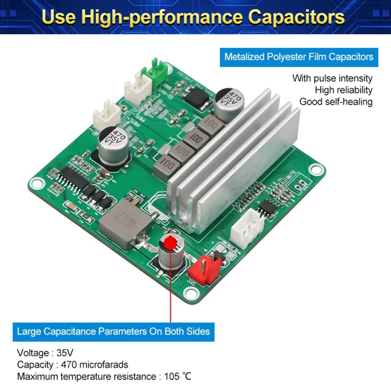 Плата цифрового Hi-Fi усилителя TPA3116 70Wx2 12 В двухканальный предусилитель мощности